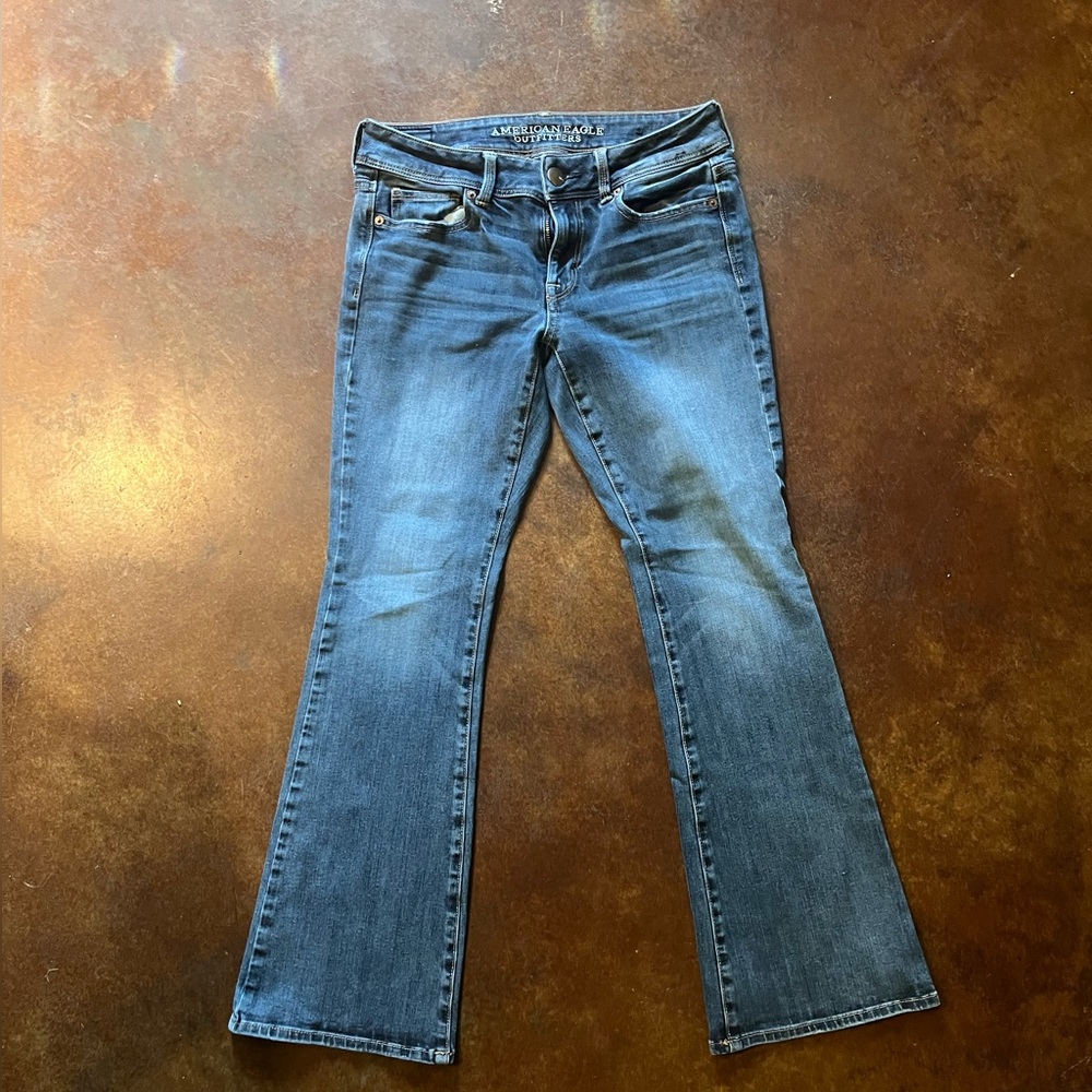 American Eagle Outfitters Flare Jeans in Blue